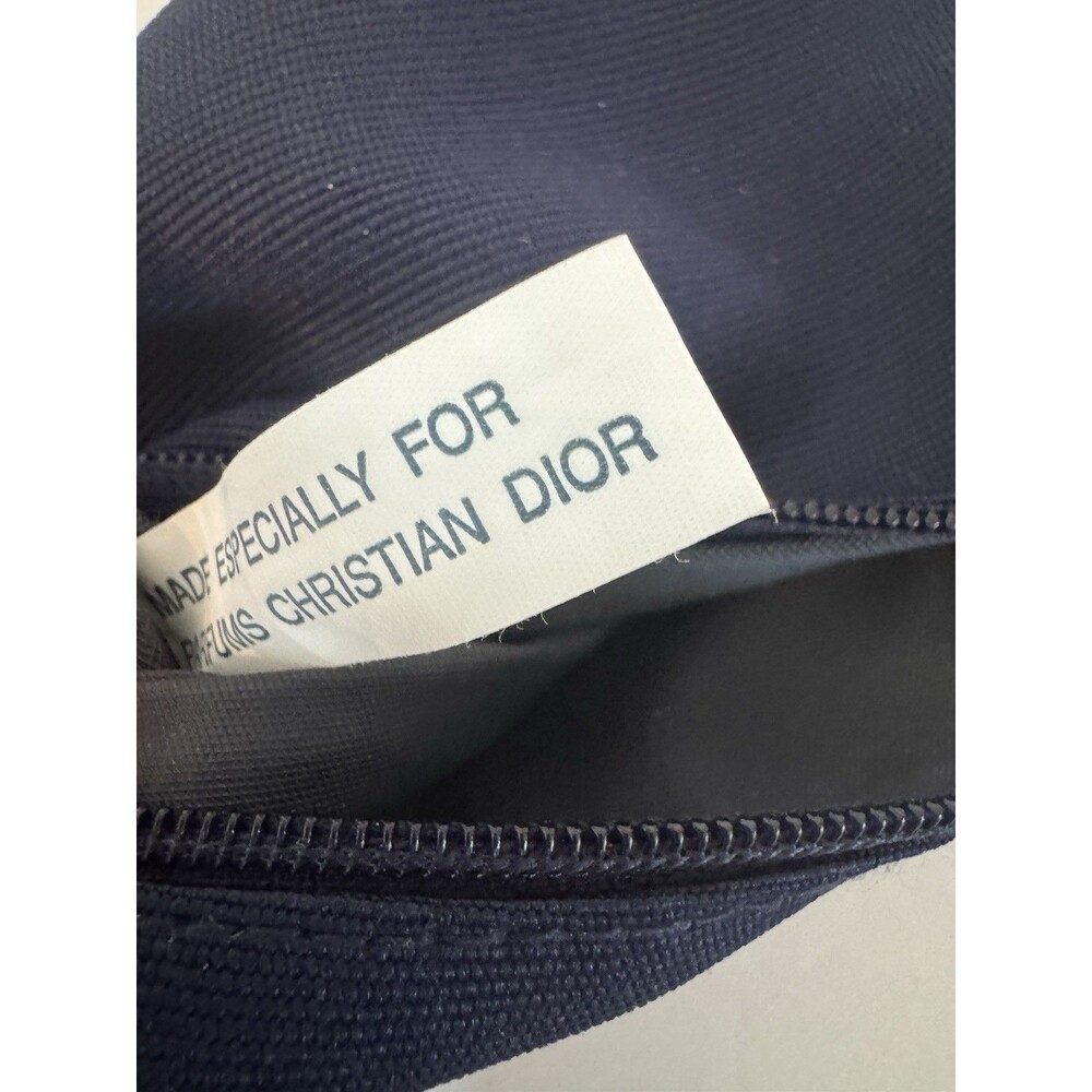 Dior Blue & White Zipper Makeup Bag /Perfume/Cosmetic Pouch Travel Organizer - Picture 6 of 6